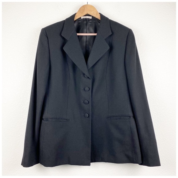 Burberry Black Wool Blazer Size 48‎ - Picture 1 of 9